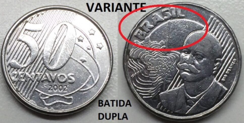 Moeda com batida dupla é buscada em mercado de numismática (Fotos: Reprodução/ Internet/ Montagem)