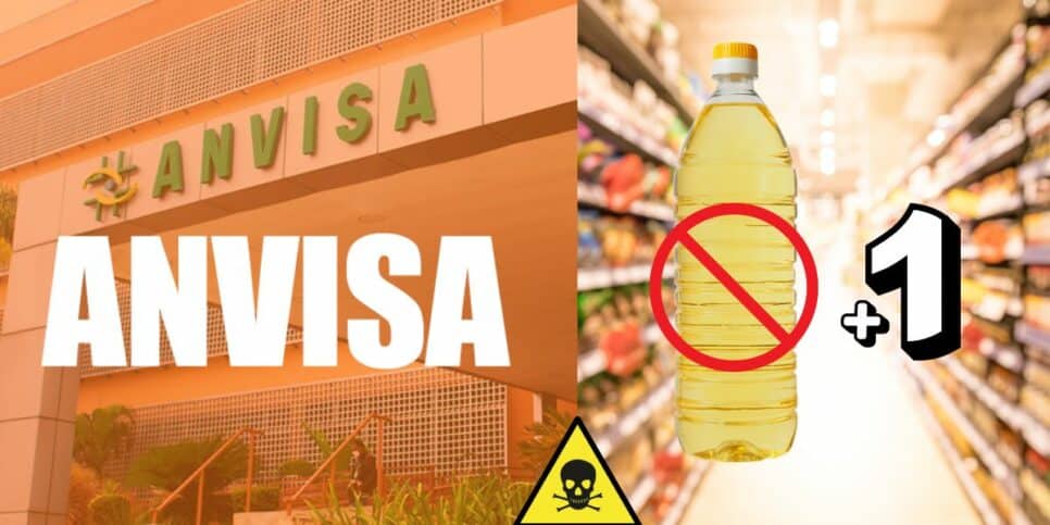 Fachada da Anvisa, marca de óleo e mais um produto popular retirados dos supermercados (Foto: Reprodução / Canva / Montagem Hora do Benefício)