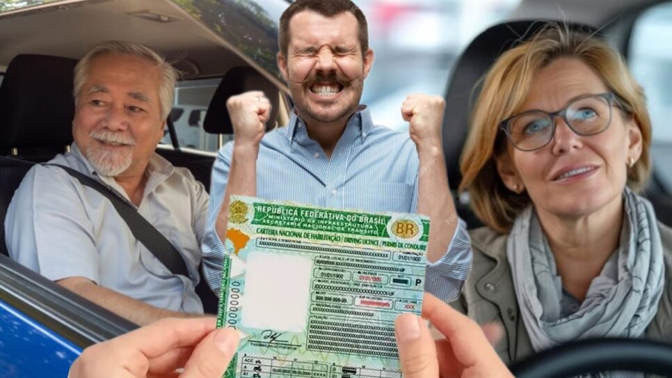 CNH com notícia sensacional a motoristas de 50 anos pra cima (Fotos: Reprodução/ Freepik/ Internet/ Montagem)