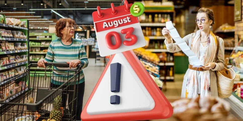 Donas de casa nos supermercados (Foto: Reprodução / Canva / Hora do Benefício)
