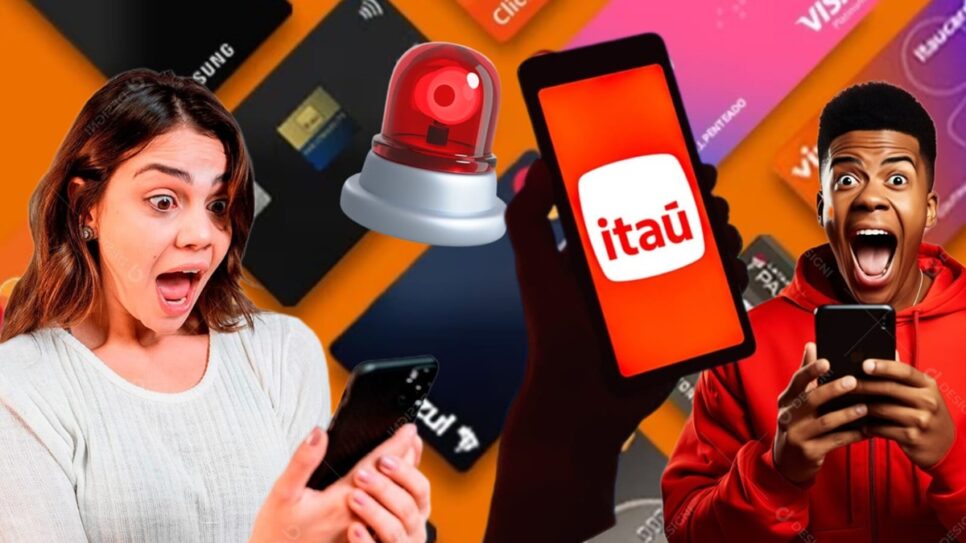 Itaú lança alerta geral a clientes sobre data de mudanças nos cartões de crédito (Fotos:Reprodução/ Internet/ Freepik/ Montagem)