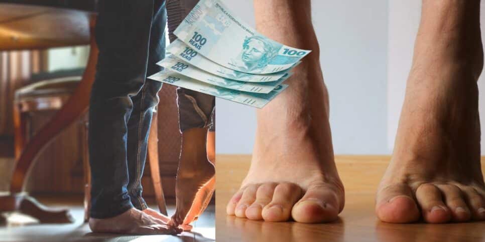 Pessoa na ponta dos pés e benefícios do Governo (Foto: Reprodução/ Colagem)