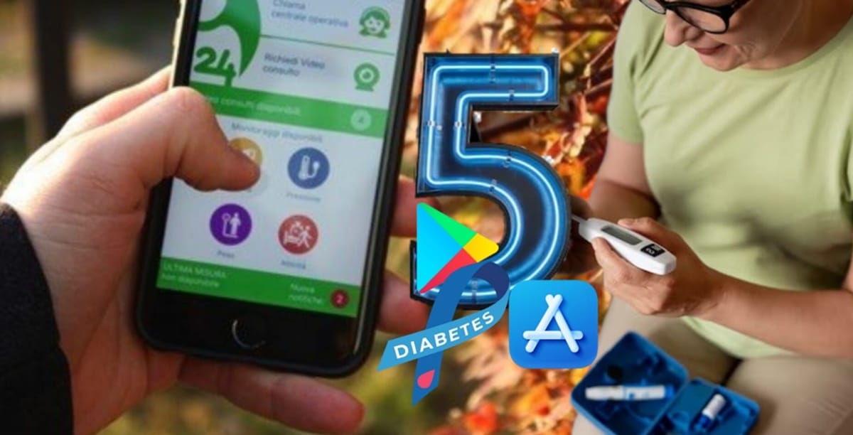 5 aplicativos de celular que ajudam a monitorar e controlar a doença de diabetes (Fotos: Reprodução/ Internet/ Freepik/ Montagem Hora do Benefício)