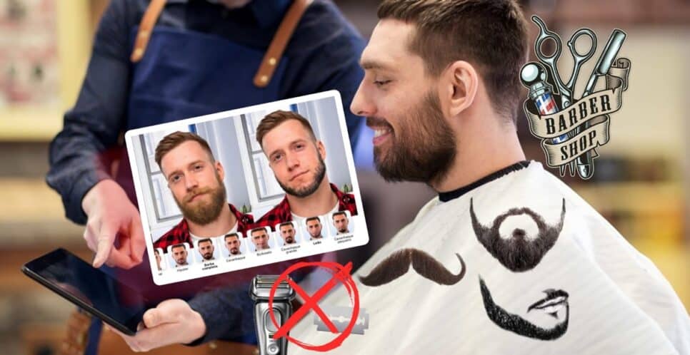Aplicativo que simula com ou sem barba grauito (Fotos: Reprodução/ Freepik/ Montagem Hora do Benefício)