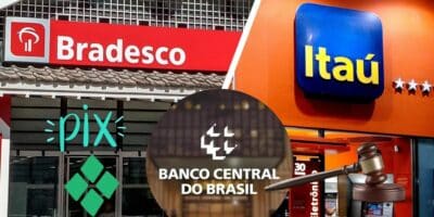 Bradesco, Itaú, Banco Central, lei e PIX (Foto: Reprodução / Canva / Montagem Hora do Benefício)