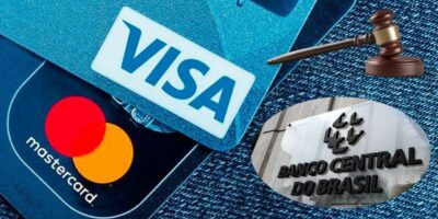 Cartões de crédito Master e Visa e Banco Central (Foto: Reprodução / Canva / Montagem Hora do Benefício)