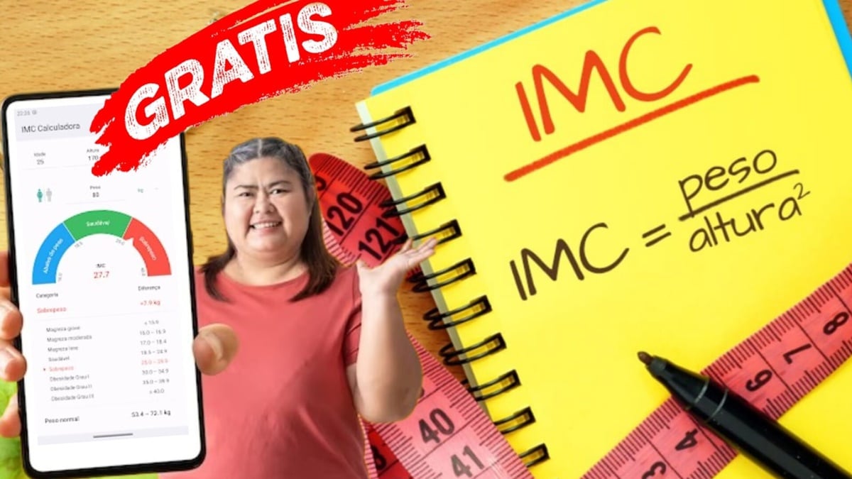 Baixe a Calculadora de IMC 100% Gratuita para controle do peso na saúde (Fotos: Reprodução/ Freepik/ Internet/ Montagem HB)