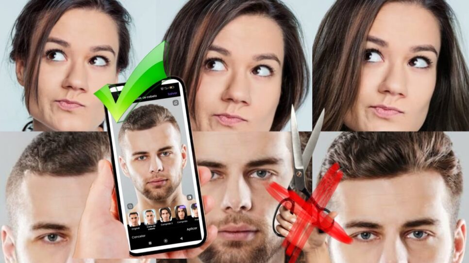 Experimente a diferentes Cortes de Cabelo com este Aplicativo de celular e sem precisar passar a tesoura (Fotos: Reprodução/ Freepik/ FaceApp/ Internet/ Montagem HB)