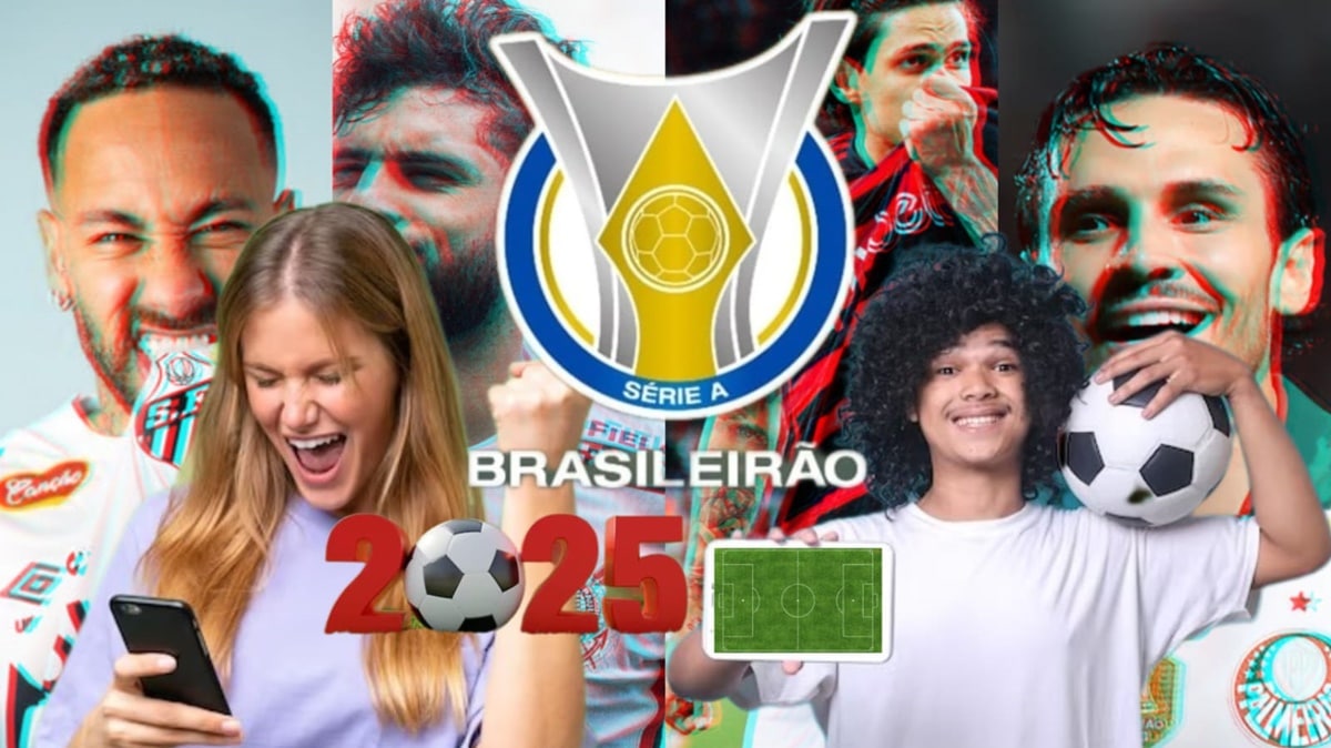 Brasileirão 2025: Assista todas Rodadas com Aplicativos Gratuitos de Celular (Foto: Reprodução/ GettyImages/ Freepik/ Instagram/ Canva/ Montagem HB)