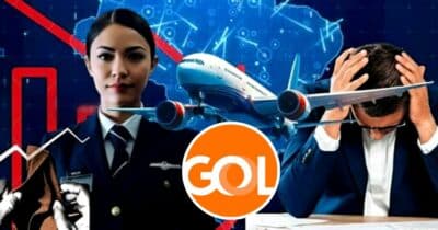 Companhia aérea, rival da Gol, apela contra falência em país (Foto Reprodução/Montagem/Lennita/Hora do Benefício/Canva/Logos)