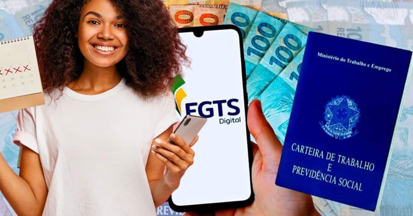 FGTS faz mais uma liberação entre maio e junho (Foto Reprodução/Montagem/Lennita/Hora do Benefício/GMN/Canva)