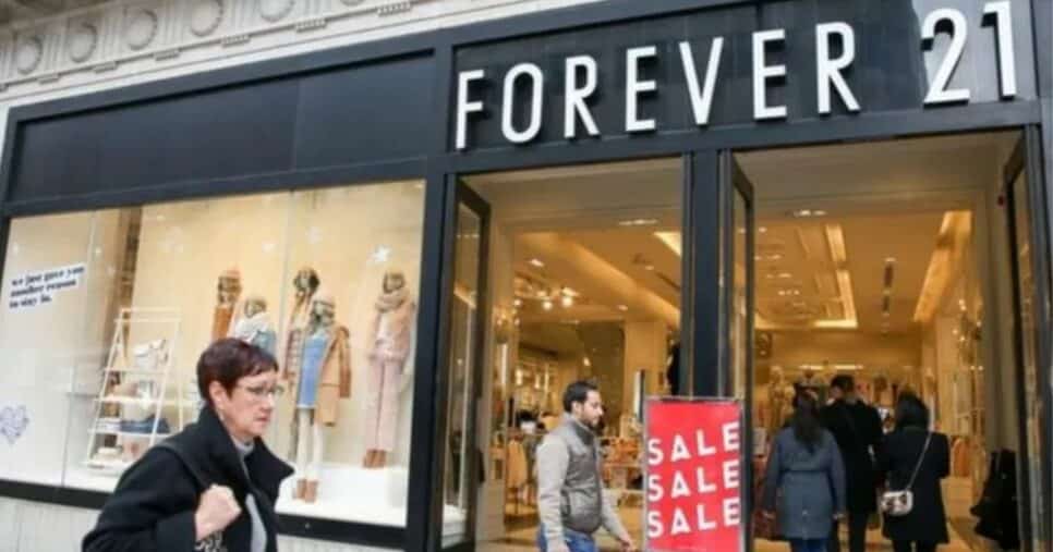 Forever 21 declara falência em 2025 (Foto Reprodução/Internet)